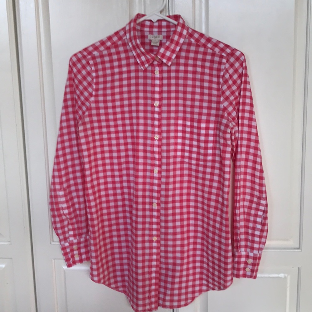 Jcrew Gingham Button Down Size Xs - image 2